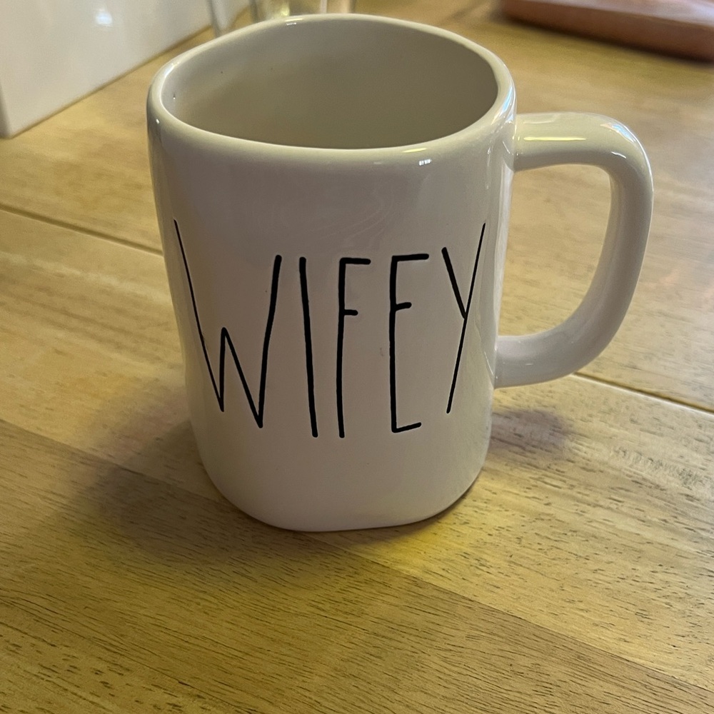 Rae Dunn WIFEY Mug - White with Black Lettering